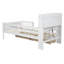 Lit plateforme simple (blanc)