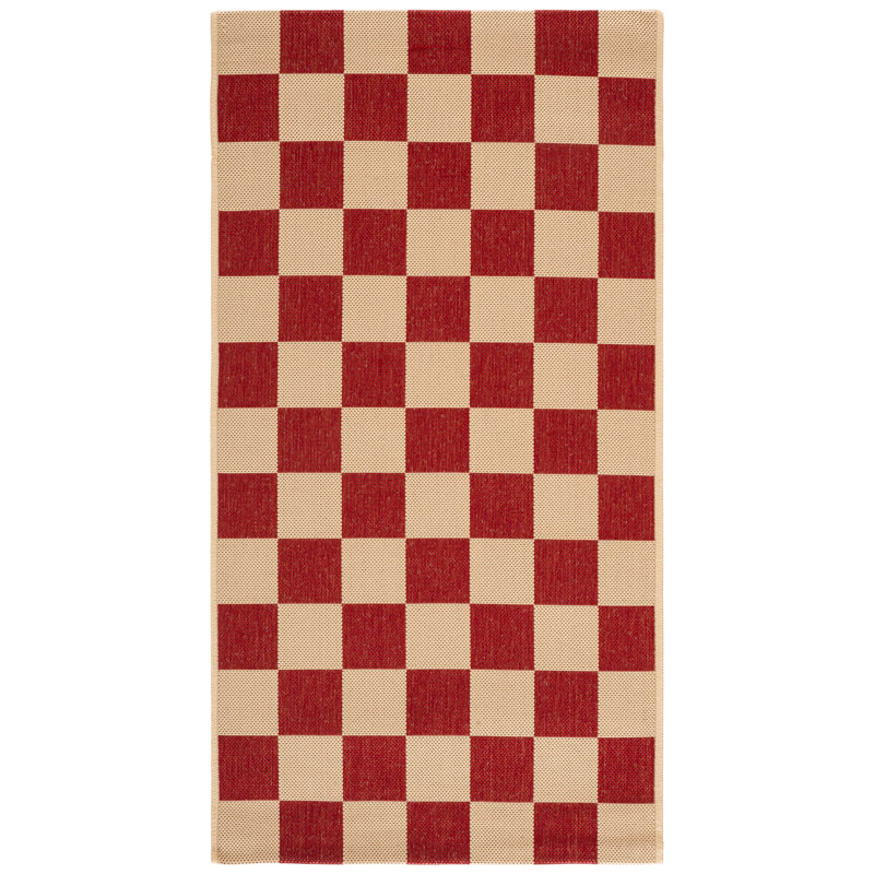 Menko Performance Checkered Indoor/Outdoor Area Rug, Rectangle 2'7" x 5'