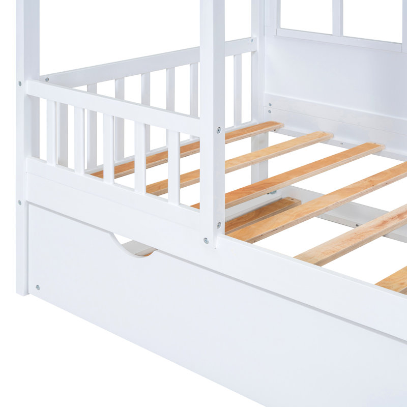Twin Size Wood Daybed With Trundle In White - Relaxing Bedroom Element Option
