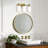 3-Light Dimmable Vanity Light With Milk Glass Shades Brushed Gold Finish-125104599