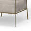 Fauteuil d'appoint Zili, similicuir, mousse moelleuse, finition en métal doré élégant-101711849
