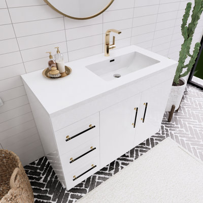 42'' Single Bathroom Vanity with Acrylic Top