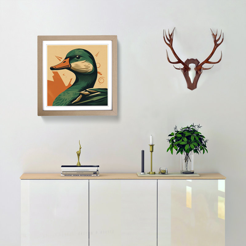 Single Picture Frame Print on Wood, Oak