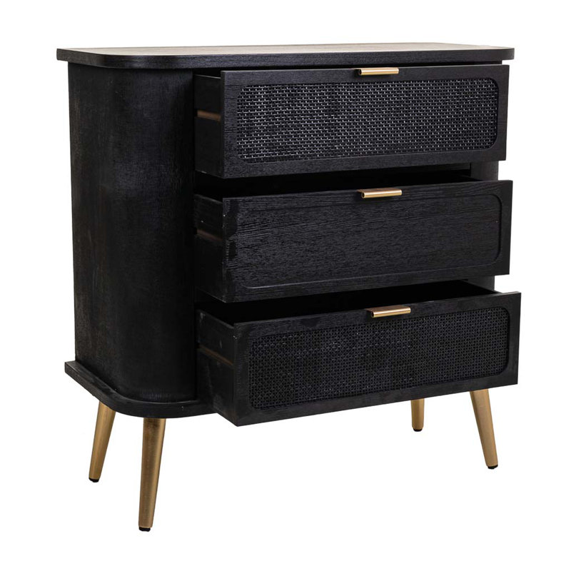 Schiff 3 Drawer Bedside Table