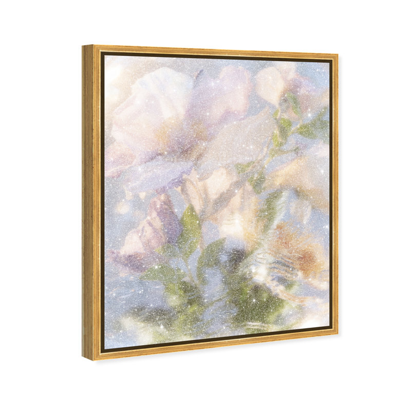 Floral Haze Print by Oliver Gal, 17"H x 21"W, Gold Floater Frame