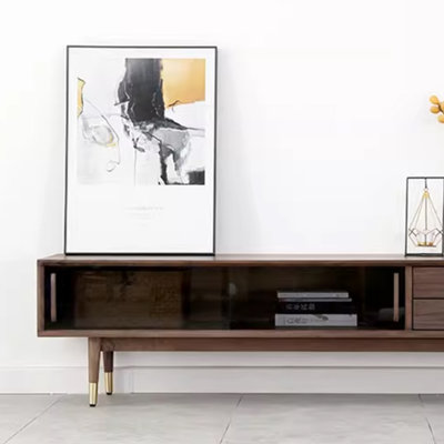 Meuble télé simple en bois massif de style rétro