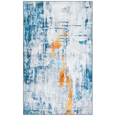 Tapis gris / bleu Josalina Monica 812