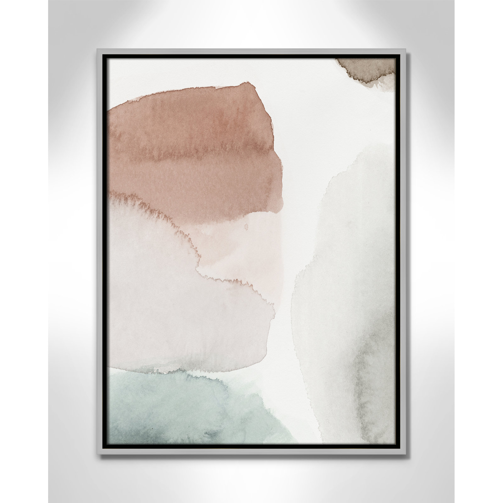 Weslyn "Hopeful II" Painting, 25.5" H x 19.5" W x 2" D, Silver Framed
