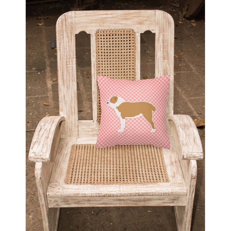 Coussin décoratif intérieur/extérieur frabic, H 14 po x l 14 po, Rose