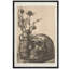 Crâne rétro et chardon plante Moody foncé, œuvres d'art moderne, décor-101165757-101165754