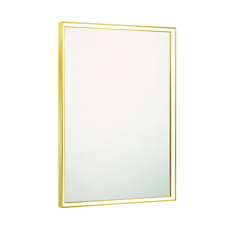Miroir Nixon, Doré, Carré, 36 po x 36 po