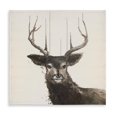 Abstract Deer Tablecloth | Brown Deer | Indoor/Outdoor Decor