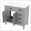 Meuble-lavabo gris 36 po avec lavabo, tiroirs et structure solide pour salle de bain moderne-1794539503