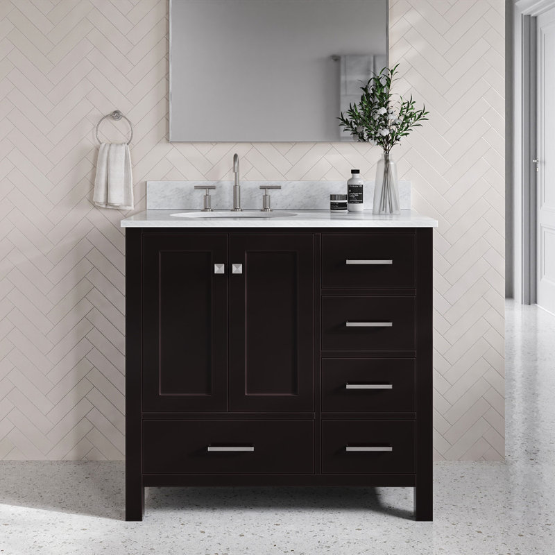 Ensemble de meuble-lavabo simple 37 po Flynt, Espresso