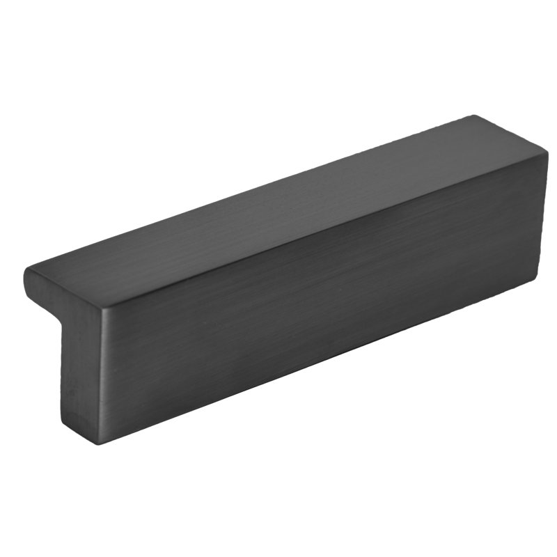 Cabinet Finger Edge Pull, Satin Black, 2.95"