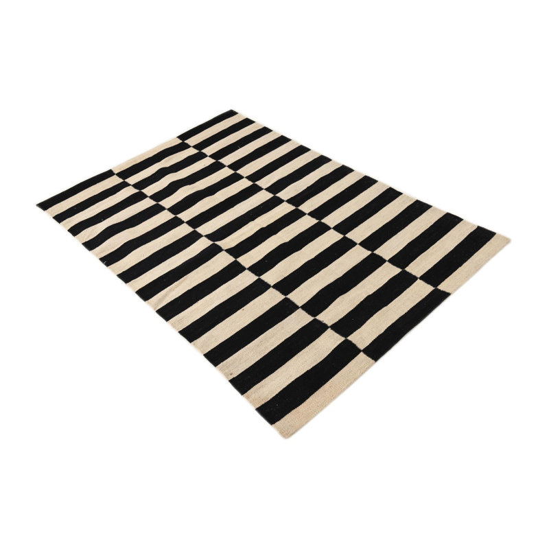 Tapis noir et blanc Parrett