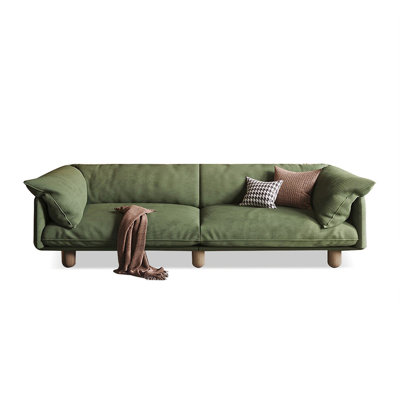 Coussin en velours côtelé vert