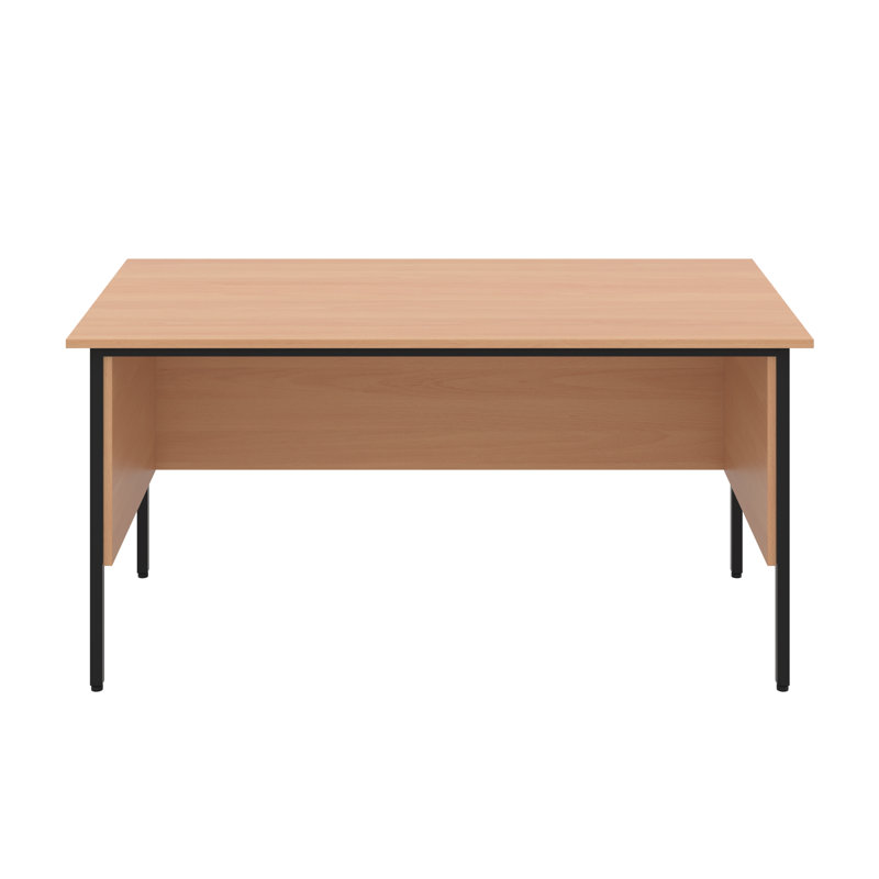 Dorino Metal Base Desk Shell, Light Brown, 73cm H x 120cm W x 75cm D