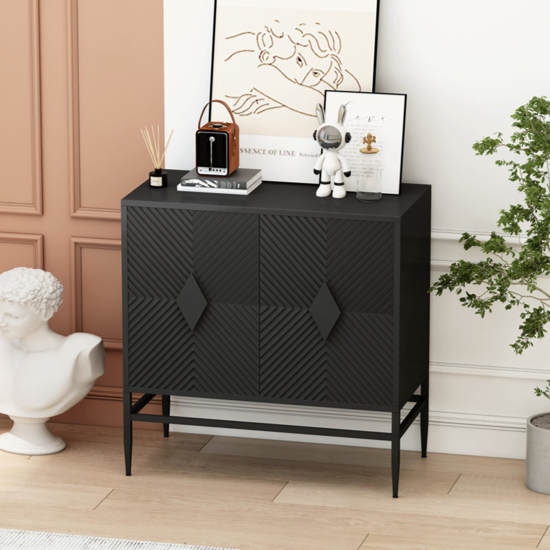 Armoire d'appoint Kayti, Noir, noir, noir, noir