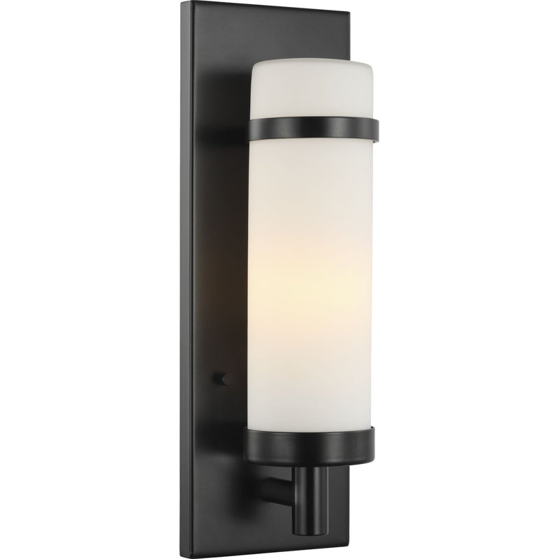 Asencion Flush Mounted Sconce, 13.5'' H x 4.5'' W x 4'' D, Black