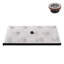 Base de douche 48 po x 36 po en acrylique noir brillant avec drain central, drain inclus-115227456