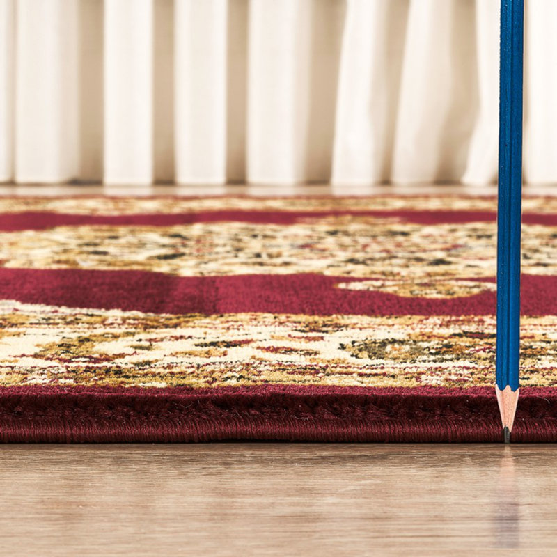 Contemporary Indoor Area Rug, Red, Runner 2'7" x 7'3"