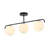  Driscilla 3-Light 27 Inch Linear Pendant Light Globe Opal Glass  G9 LED Bulb Included Traditional Vintage Style-299341954