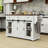 Rolling Kitchen Island with Drop Leaf, Rack, Drawers and Charging Station-128976009