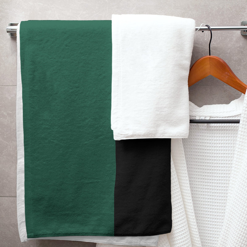 Bath Towel, Green/Black