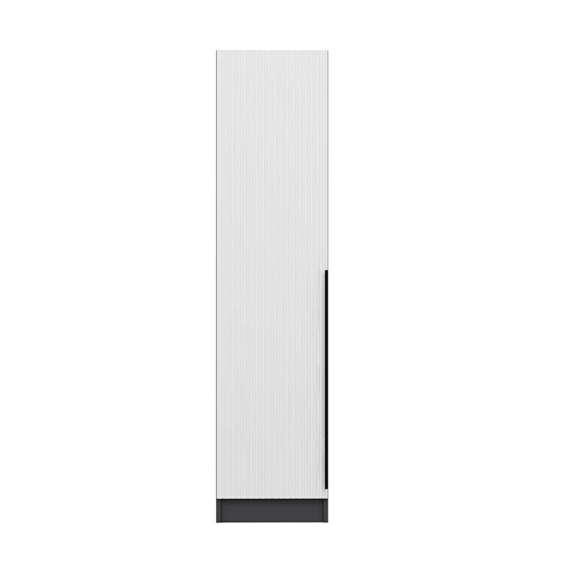 Elina Manufactured Wood Wardrobe, 190cm H x 45cm W x 52cm D, White/Black