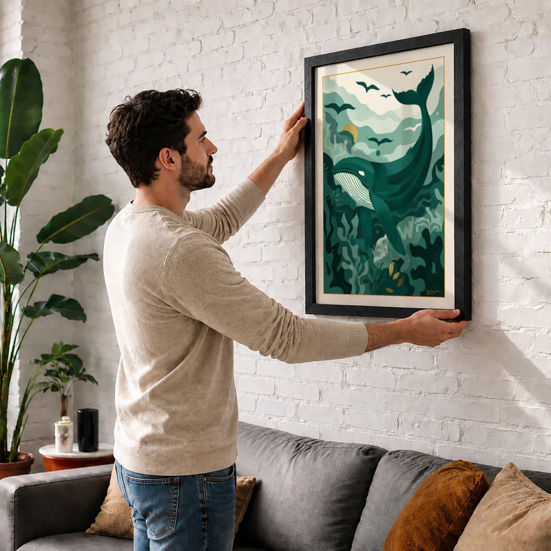 Ocean Depths Coastal - Framed Print, Unframed, A2 - 59.4 x 42.0 cm