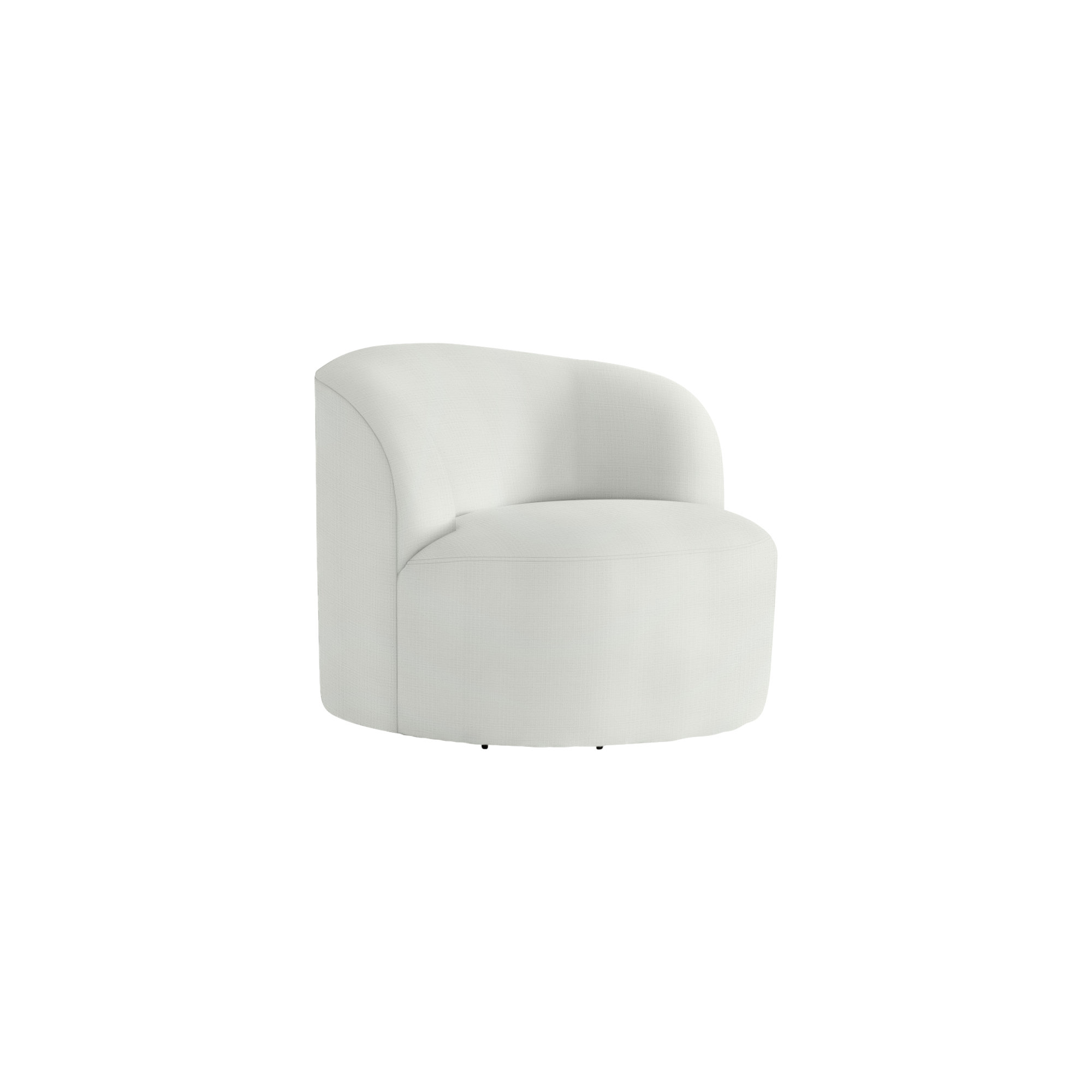 Mulia Swivel Patio Chair with Cushions, Cream Linen 6025-002