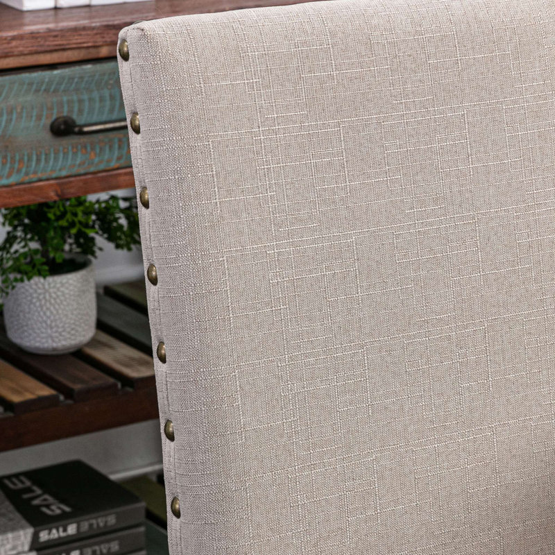 19'' H Upholstered Parsons Chair, Beige
