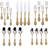  Golden Michelangelo Stainless Steel 20pc. Flatware Set, Service For 4