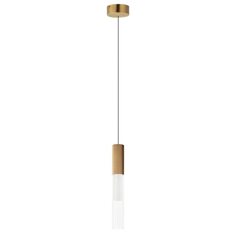 Modern Gold and Matte Black LED Mini Pendant Light
