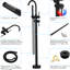 Robinet de baignoire à fixation au sol en laiton massif - Noir mat avec robinet de baignoire à main-118765967