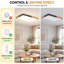 1-Light 88cm Modern Dimmable LED Flush Mount Ceiling Light with Remote & APP Control