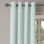 Rideau décoratif à œillets 2 panneaux Dakota Fields Ocean, 50 po x 63 po, bleu ciel blanc-106353422