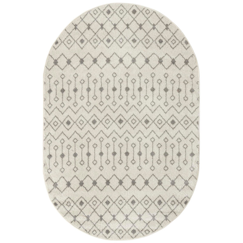 Abstract Indoor Rug, Oval 5'3" x 8'