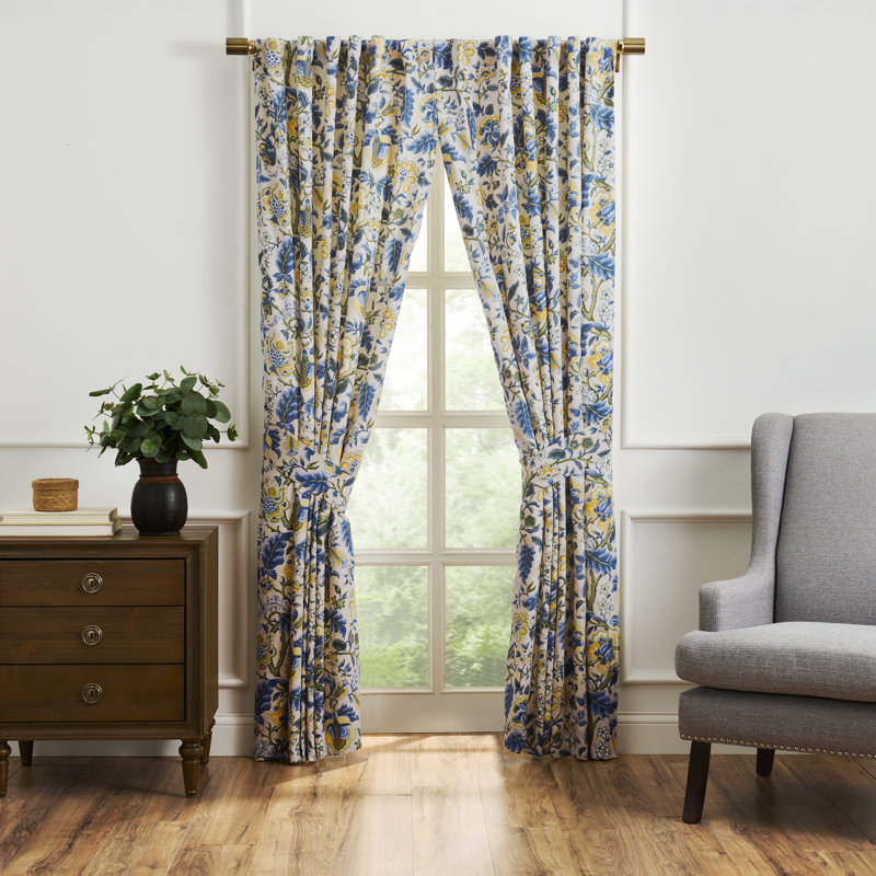 Panneau de satin 100% satin de coton Waverly, 52" W x 63" L