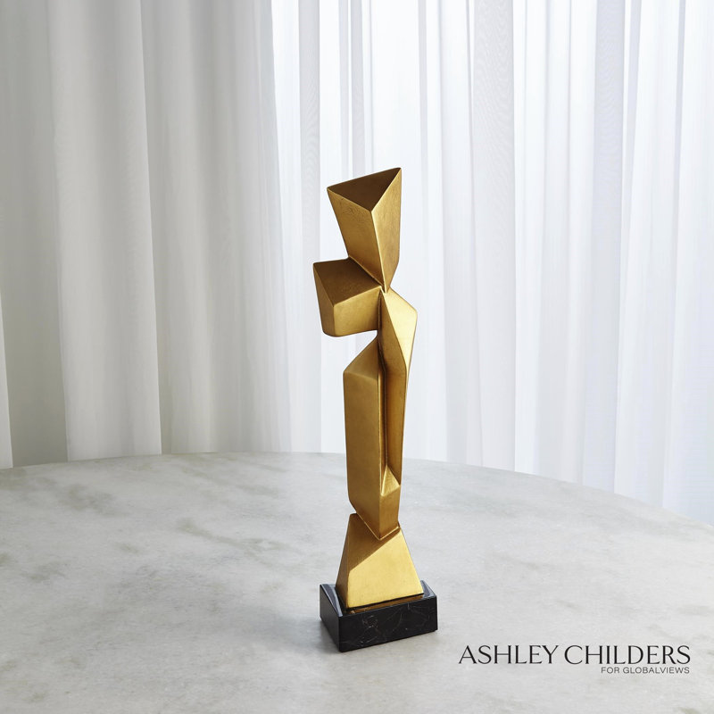 Facet Sculpture-Gold-Sm