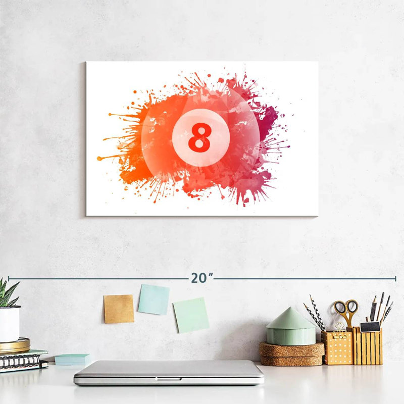 Senne 8 Ball Splash, 8" H x 12" W