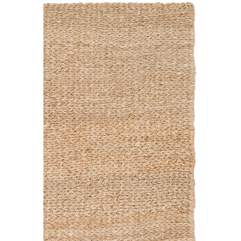 Tapis doré en jute / sisal tissé à la main Calidia, Tapis de couloir 2 pi 3 po x 13 pi