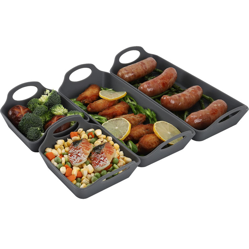 Silicone Nonstick Baking Sheet Pan Dividers with Heatproof Handles