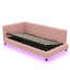 Single Boucle Side Opening Ottoman Storage Bed Frame with Smart RGB LED Lights & USB Charging Statio-551705910