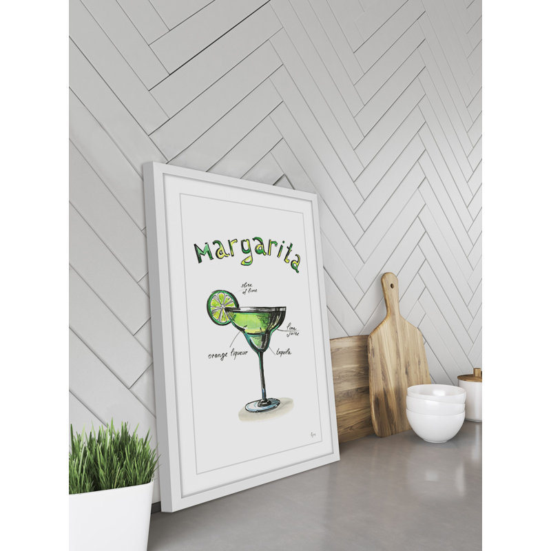 «Margarita Recipe» par Eyre Tarney - reproduction de cadre photo, H 30 po x l 20 po x P 1,5 po