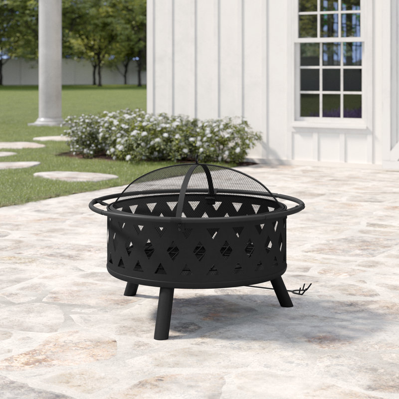 Round Steel Wood Burning Smokeless Fire Pit