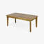 Table basse d'extérieur en bois d'acacia rectangulaire, teck, l 43,25 po x P 23,50 po x H 17,00 po