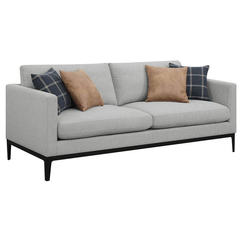 Cushion Back Sofa With Pillows
