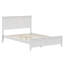 Lit plateforme double moderne en bois massif avec lattes en bois robustes, sans sommier tapissier - blanc-379724054-379724073